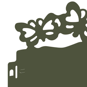 Gräskanter 10 pcs Olivgrön 103 x 0,05 x 22 cm Stål