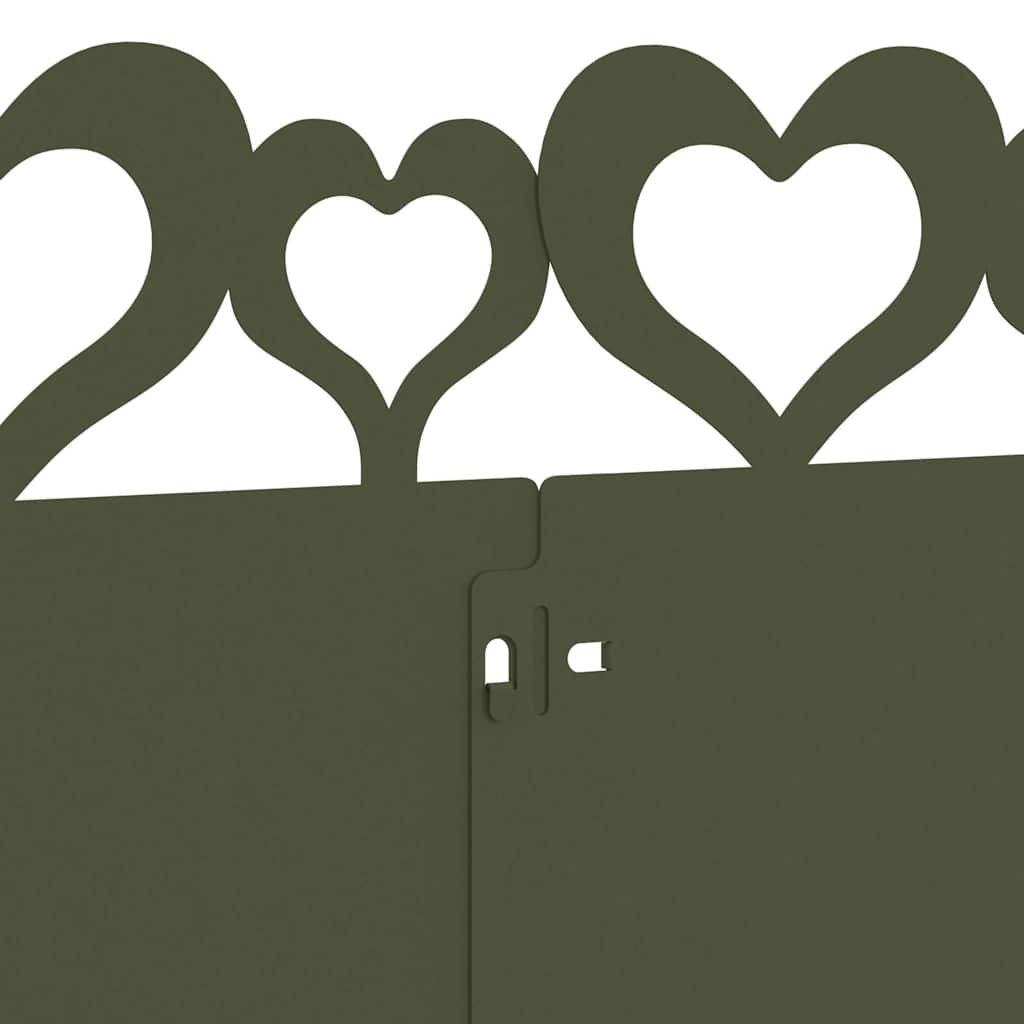 Gräskanter 10 pcs Olivgrön 103 x 0,05 x 22 cm Stål