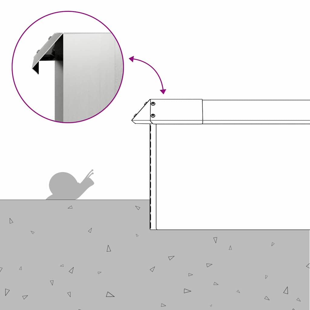 Snigelfence 4 pcs Silver 50 x 3,5 x 25 cm Galvaniserat Stål