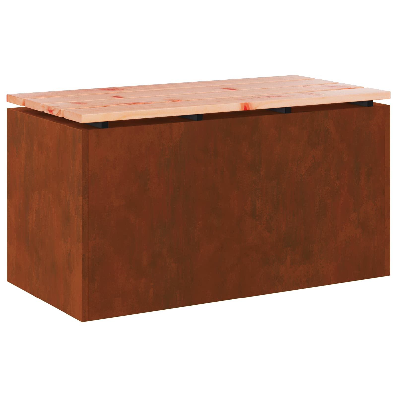 Trädgårdsbänk 2 -Seater 80 x 40 x 43 cm cortenstål Rostig