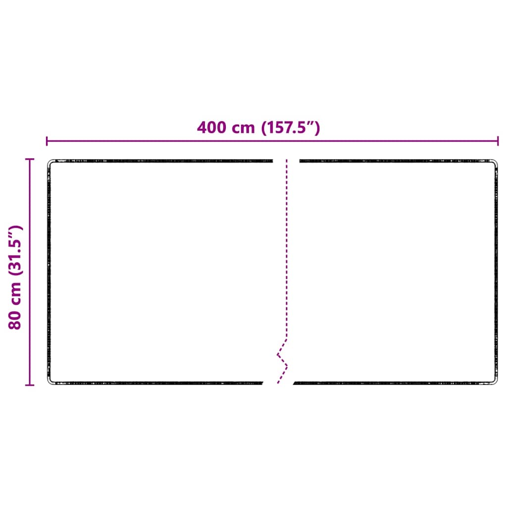 Matta-runner Grå 80 x 400 cm 100% Polypropen Tuft