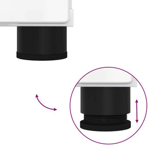 Badrumsmöbelset 2 pcs Högblanka vita Konstruerat trä & Metall