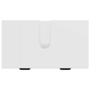 Badrumsmöbelset med låda Högblanka vita Ingenjörsträ, Metall