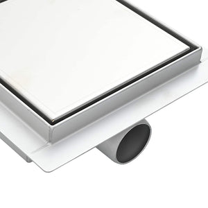 2 i 1 duschavlopp Silver 20 x 20 cm Rostfritt Stål 304