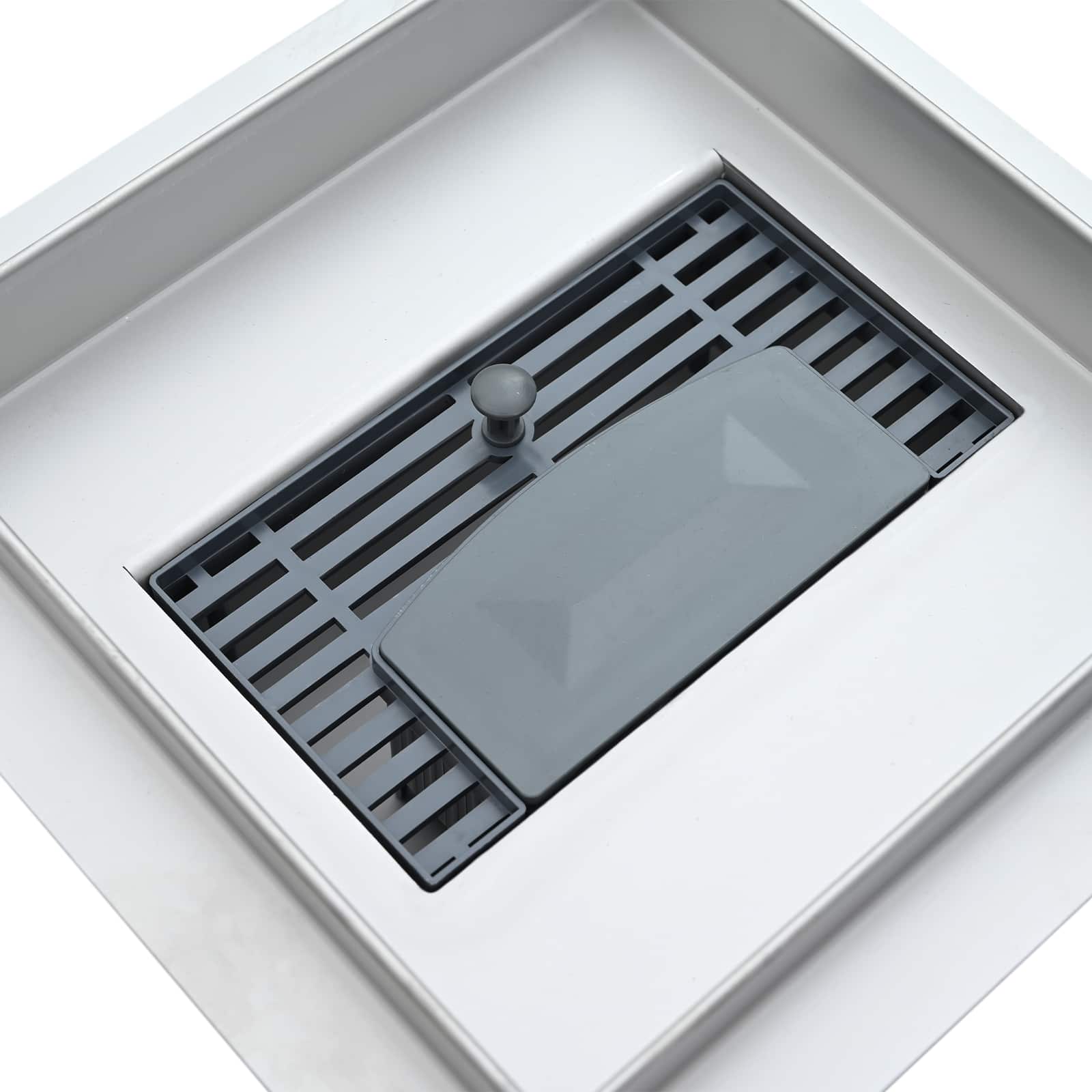 2 i 1 duschavlopp Silver 20 x 20 cm Rostfritt Stål 304