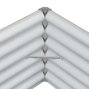 Upphöjd odlingslåda 485 x 100 x 36 cm Galvaniserat Stål