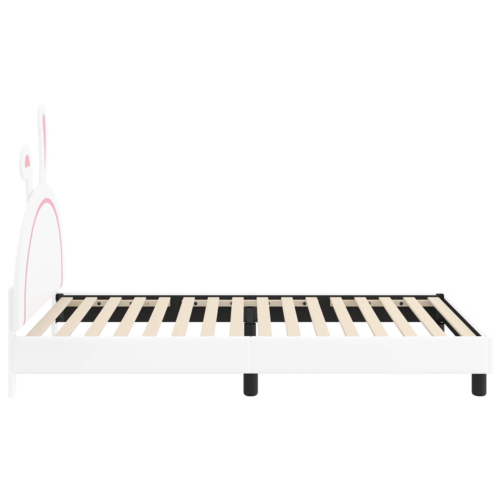 Barnsängram med sänggavel med huvudgavel Vit 90 x 190 cm PU