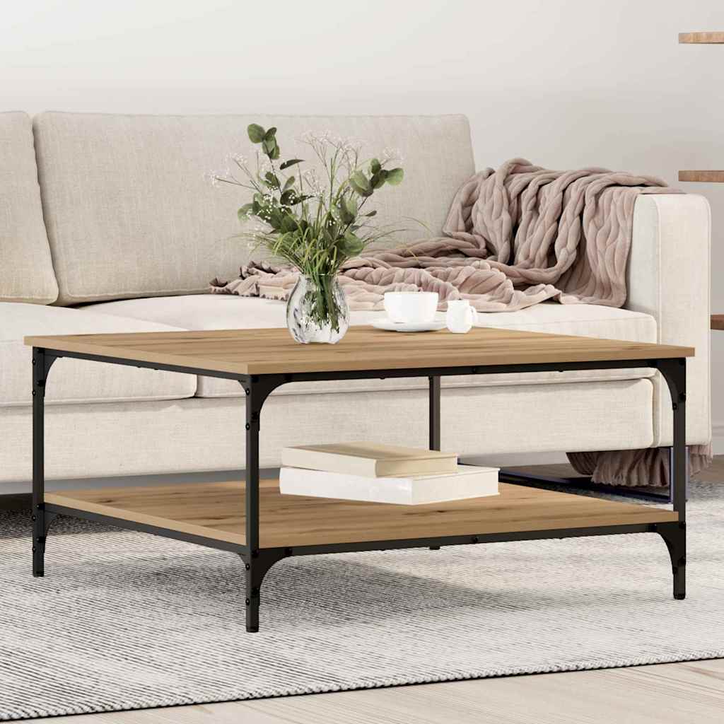 Kaffeebord artisan ek 80 x 80 x 40 cm Konstruerat trä