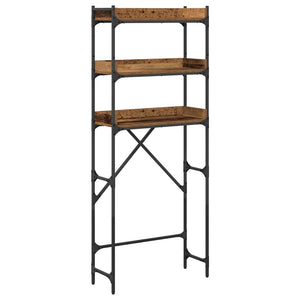 Tvättmaskins hylla Gammalt trä 67 x 25 x 163 cm Konstruerat trä