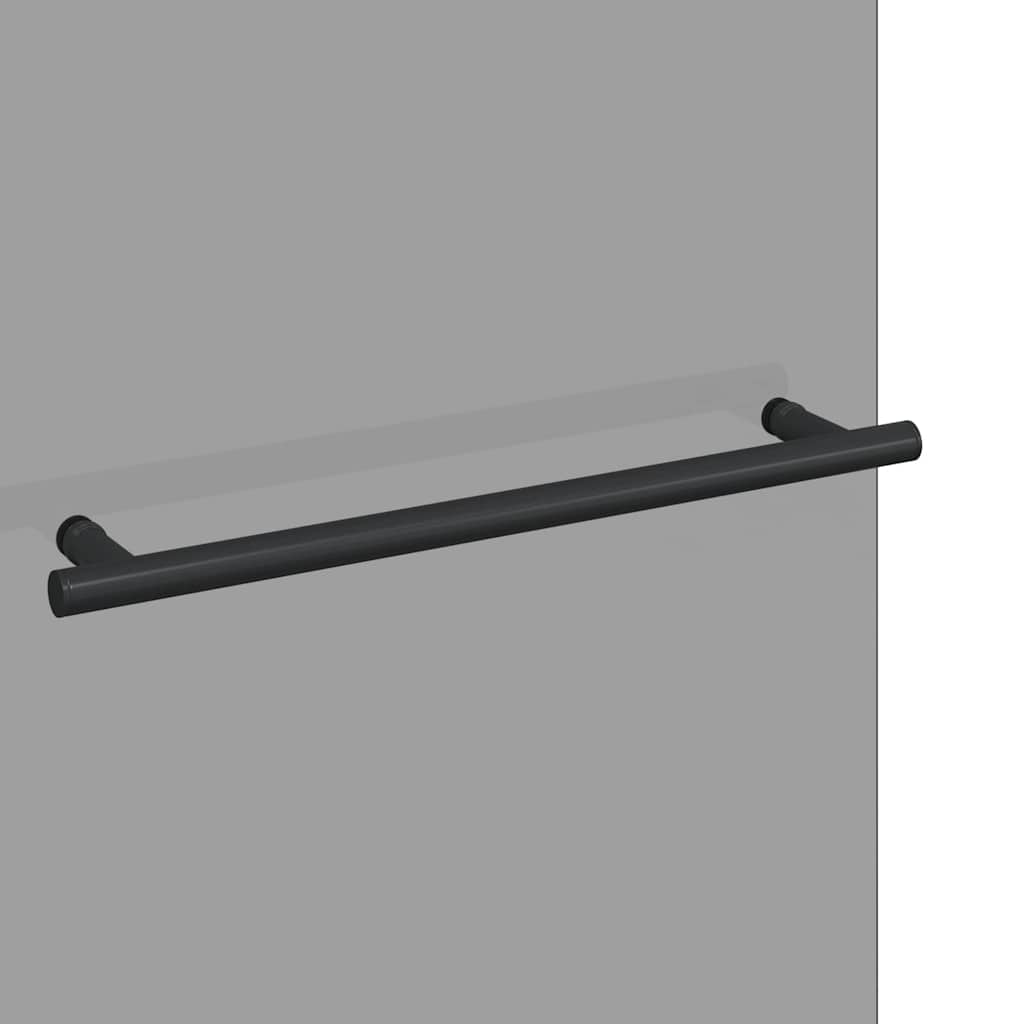 Duschavskärmning Svart 95 x 140 cm ESG-glas och aluminium