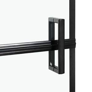 Duschskärm för Bad Svart och Transparent 116 x 68 x 128 cm