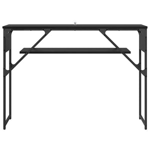 Konsolbord Svart Ek 105x30x75cm Konstruerat trä
