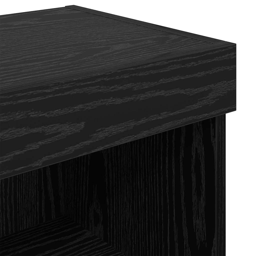 TV-möbler 2 pcs Svart Ek 60 x 30 x 30 cm Konstruerat trä