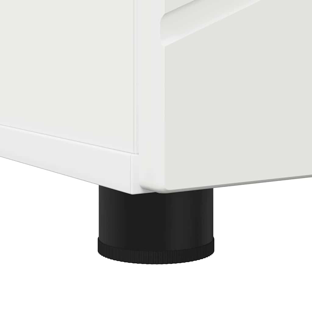 Badrumsskåp Vit 30 x 35 x 192 cm Konstruerat trä & Metall