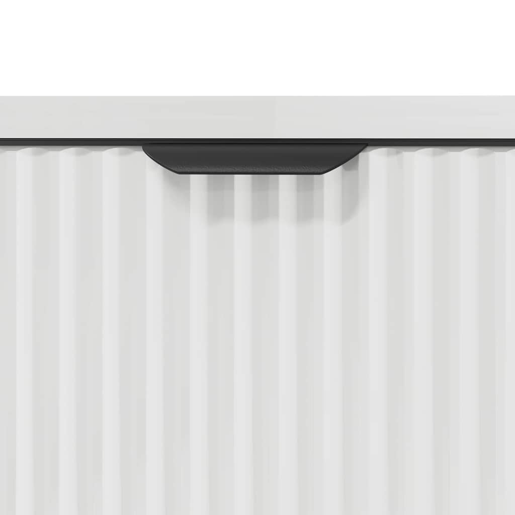 Badrumsskåp med handfat Vit högglans 60,5 x 33,5 x 61 cm