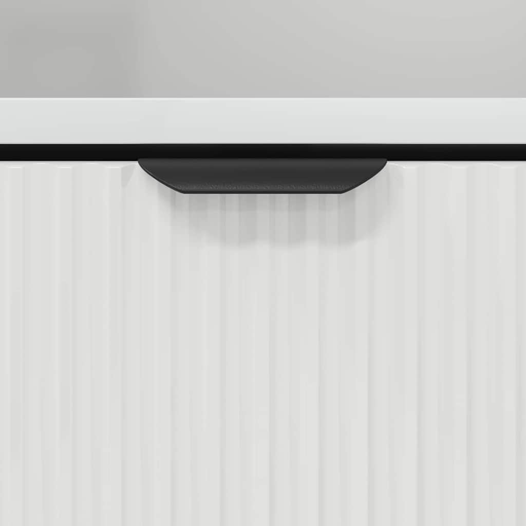 Sängbord 2 pcs Vit högglans 49 x 36 x 61 cm Konstruerat trä