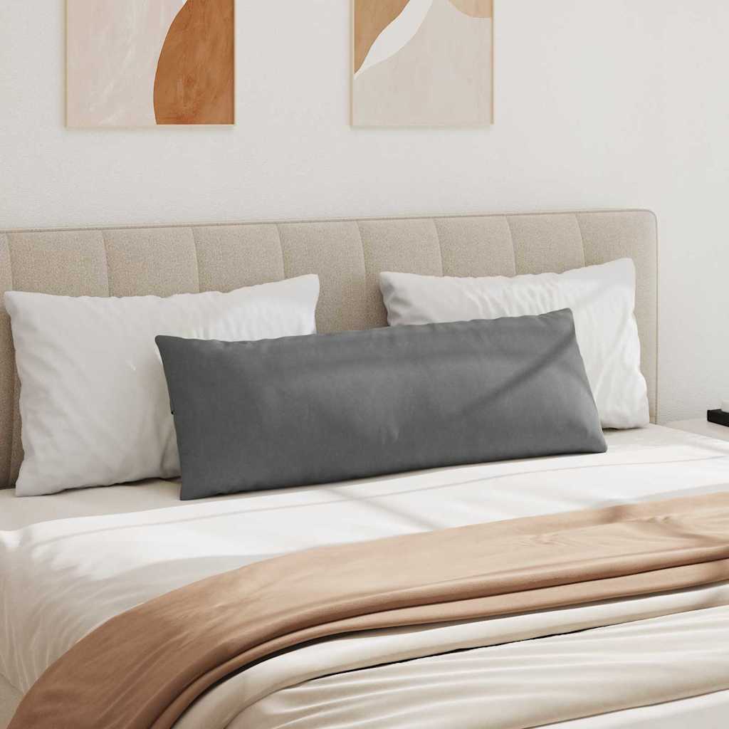 Sofakuddar 2 pcs Mörkgrå 120 x 40 cm tyg