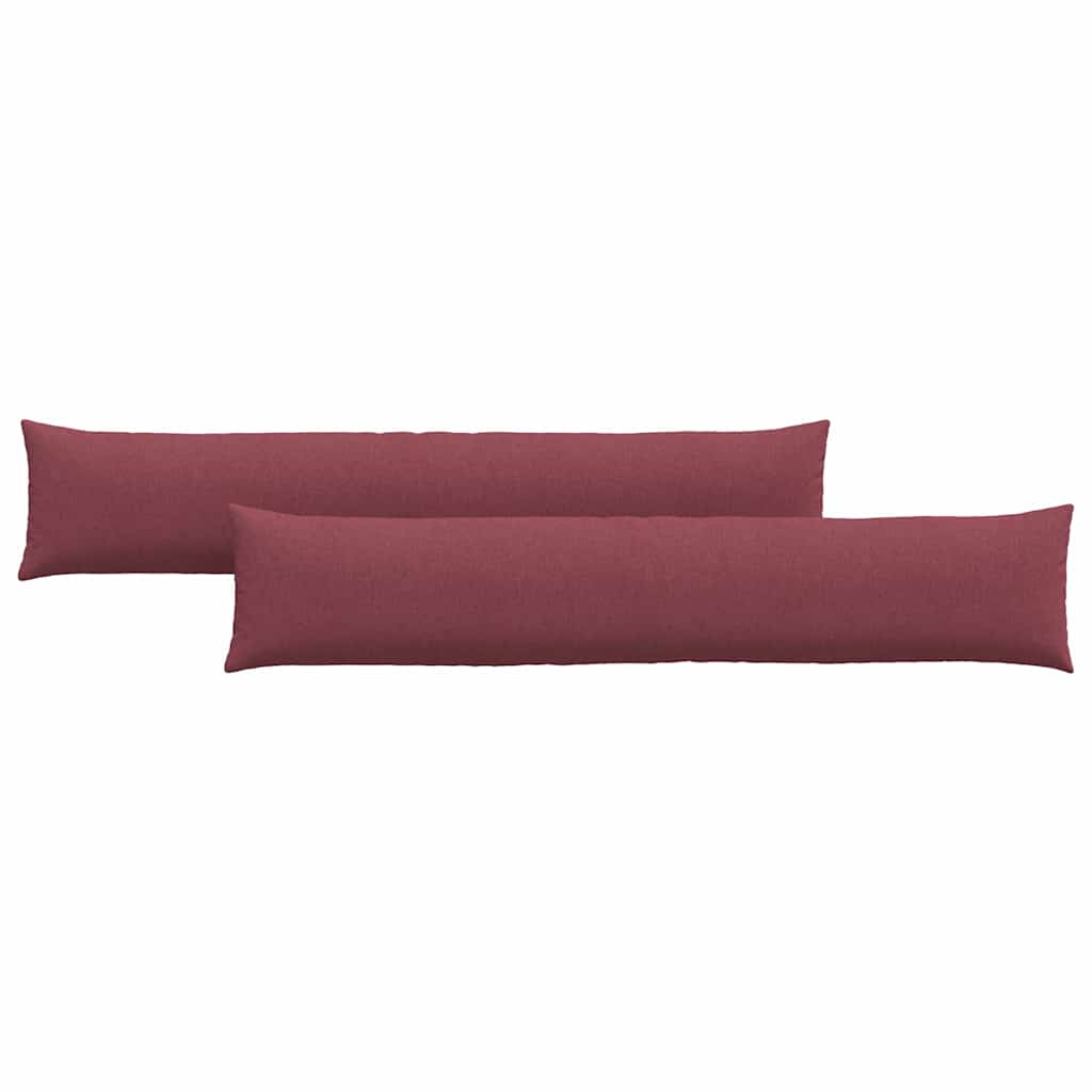 Sofakuddar 2 pcs Vinröd 200 x 40 cm tyg