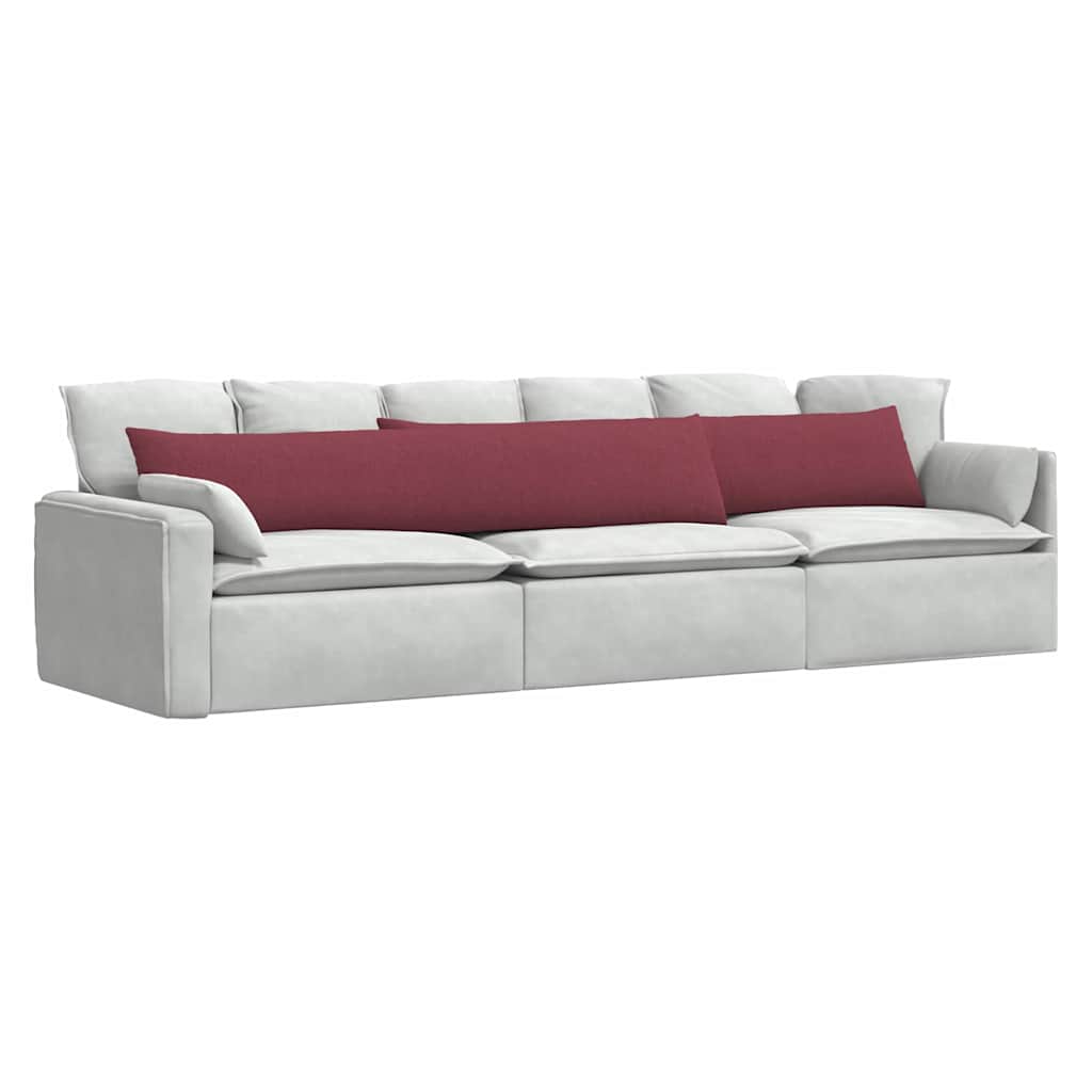 Sofakuddar 2 pcs Vinröd 200 x 40 cm tyg