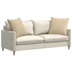 Sofakuddar 2 pcs Kräm 80 x 80 cm tyg