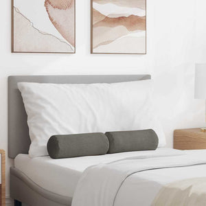 Bolsterkuddar 2 pcs Ljusgrå Ø 15 x 40 cm Kordread tyg