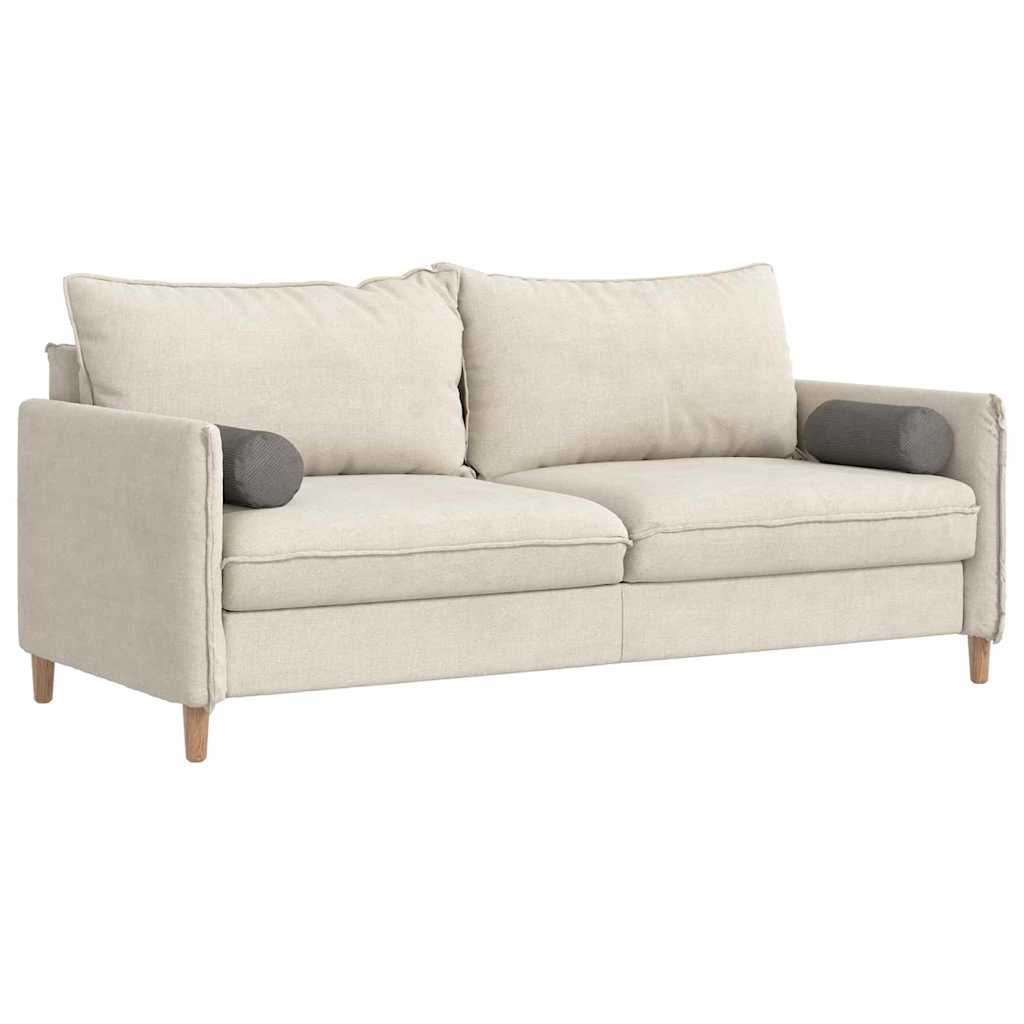 Bolsterkuddar 2 pcs Ljusgrå Ø 15 x 40 cm Kordread tyg