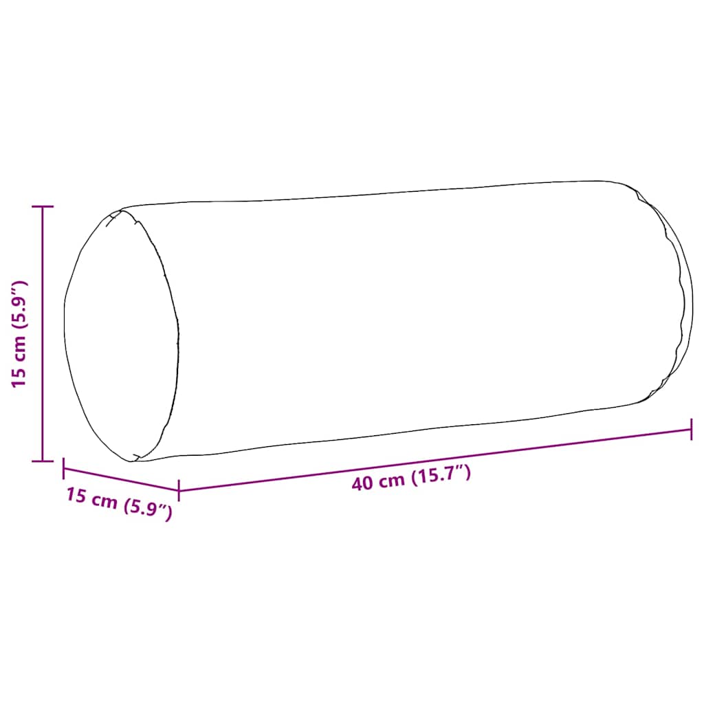 Bolsterkuddar 2 pcs Grågrön Ø 15 x 40 cm Kordread tyg