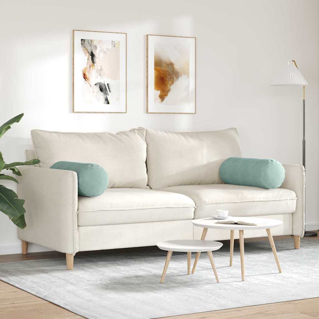 Bolsterkuddar 2 pcs Havgrön Ø 25 x 70 cm Kordread tyg