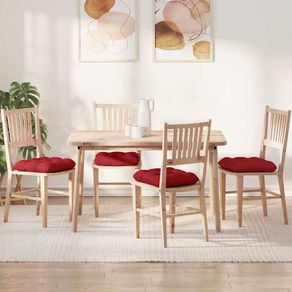Sittkuddar 4 pcs Röd 45 x 45 x 12 cm tyg