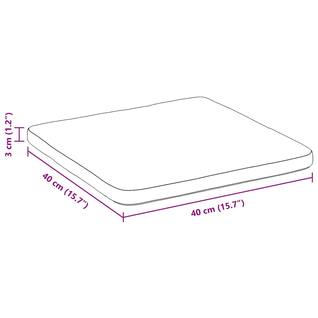 Sittkuddar 4 pcs Rosa 40 x 40 x 3 cm Sammet