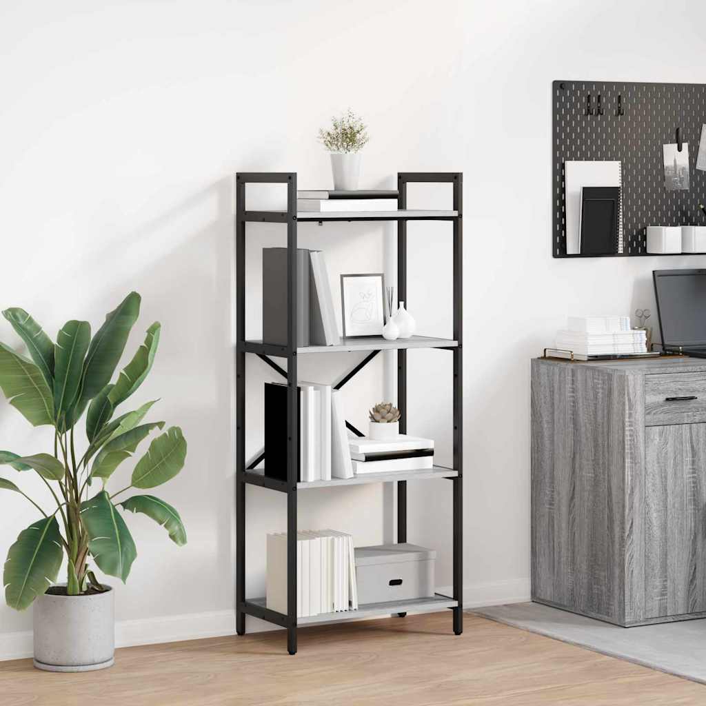 Hyllsystem 4 nivåer 56 x 34 x 133,5 cm Konstruerat trä