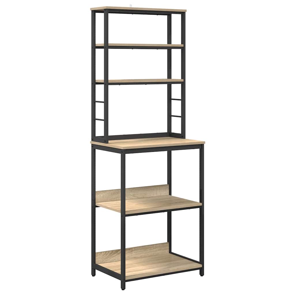 Köks hylla Sonoma-ek 60 x 40 x 168 cm Konstruerat trä