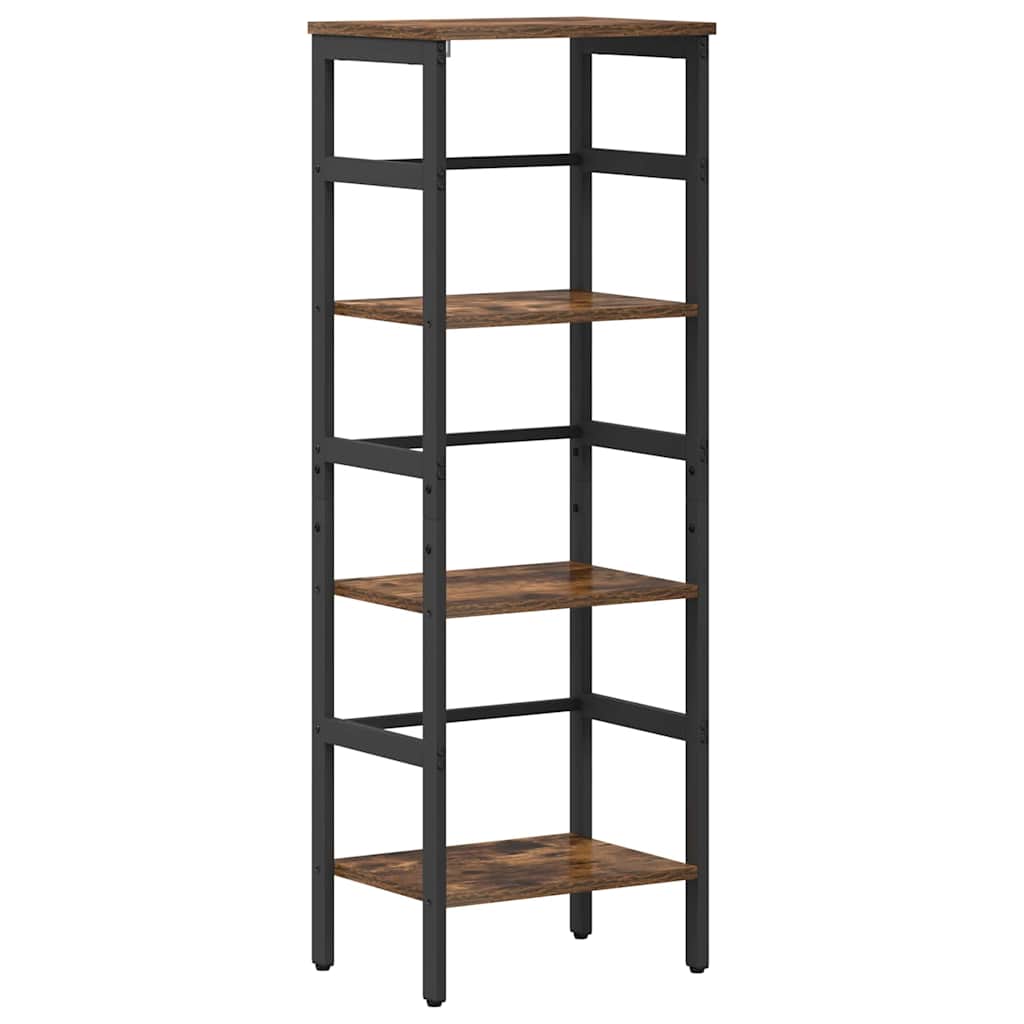 Hyllsystem 3 nivåer 40 x 29,5 x 115 cm Konstruerat trä Rökt ek