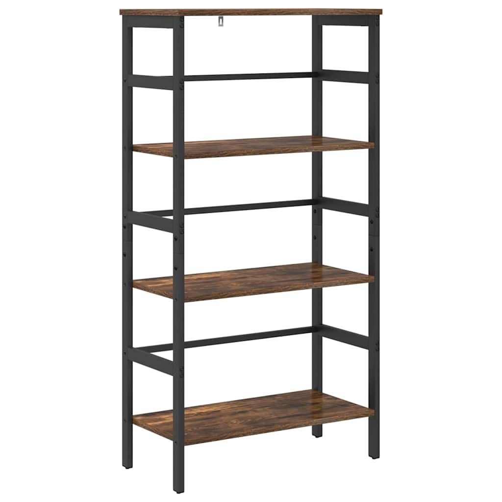 Hyllsystem 3 nivåer 60 x 29,5 x 115 cm Konstruerat trä Rökt ek