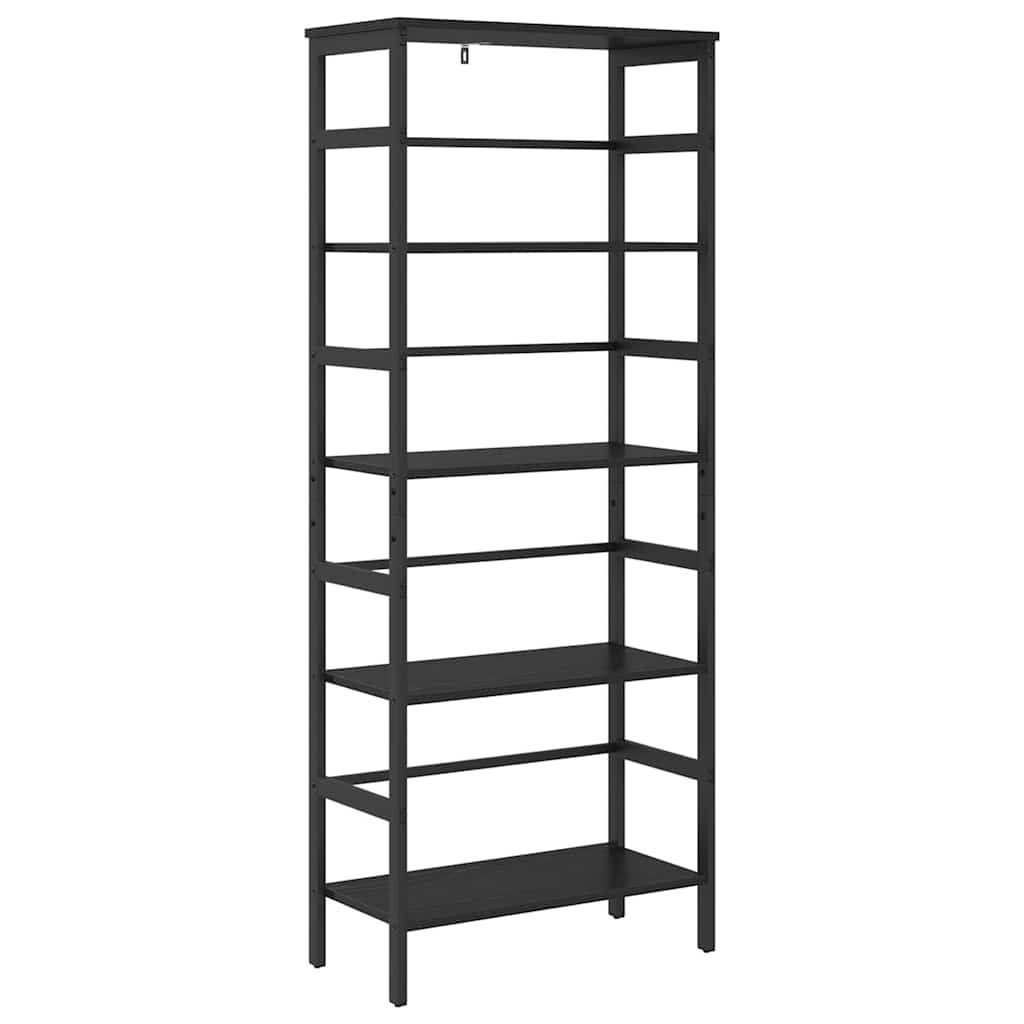 Hyllsystem 4 nivåer 60 x 29,5 x 149 cm Konstruerat trä Svart Ek