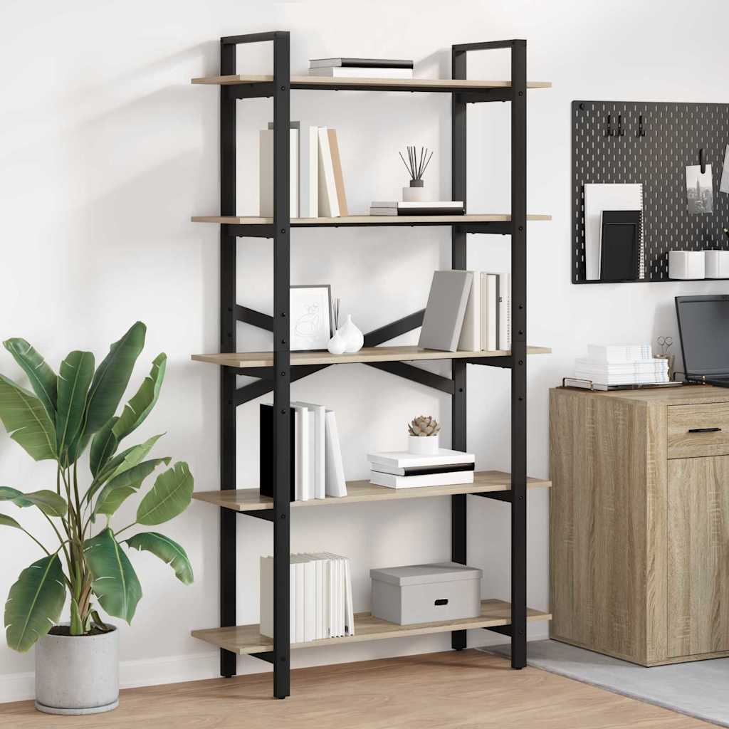 Hyllsystem 5 nivåer 100 x 33,5 x 178 cm Konstruerat trä