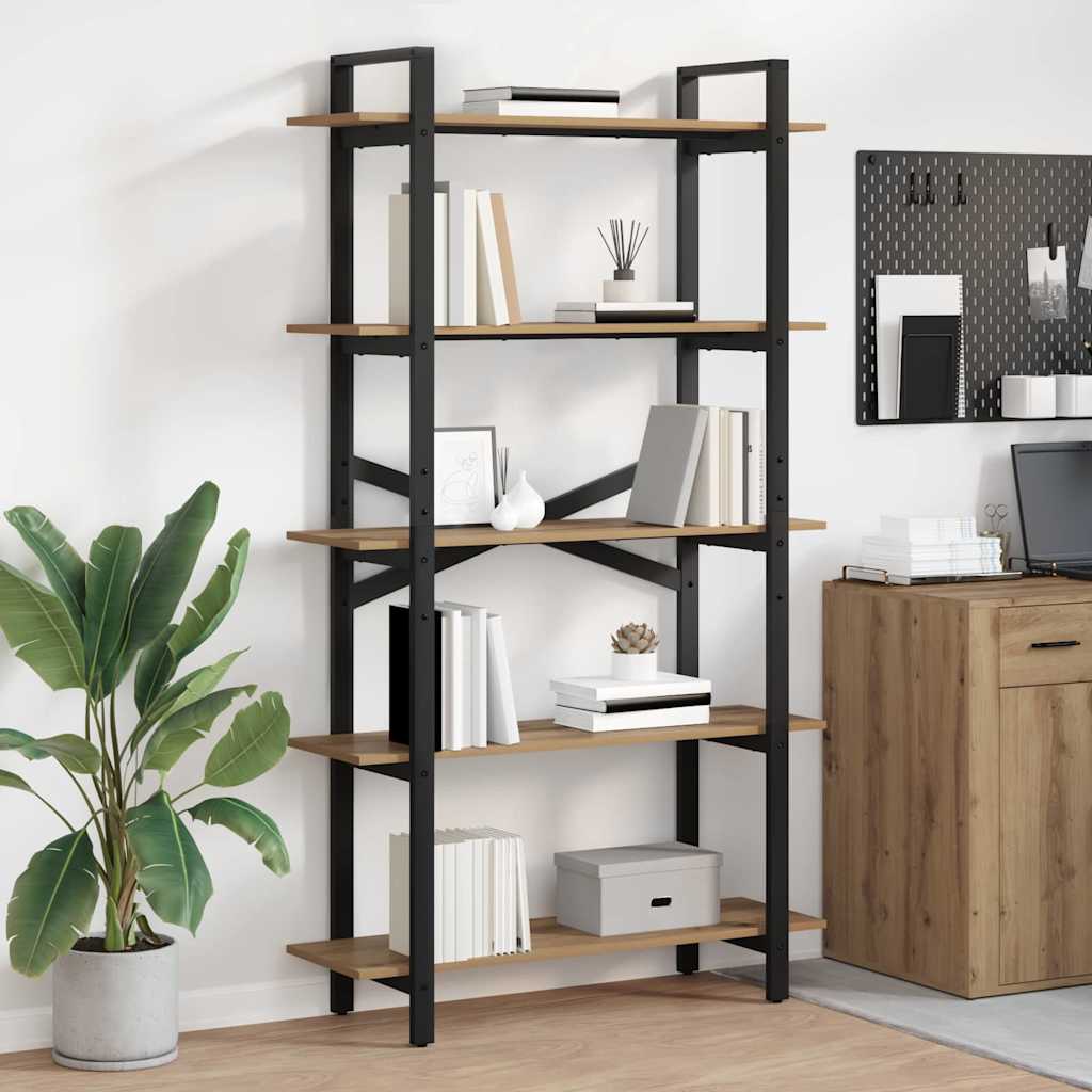 Hyllsystem 5 nivåer 100 x 33,5 x 178 cm Konstruerat trä