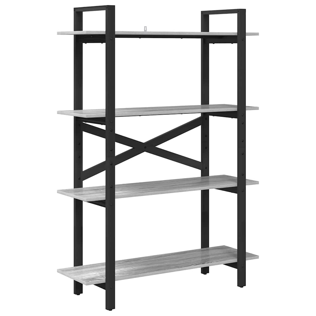 Hyllsystem 4 nivåer 100 x 33,5 x 140 cm Konstruerat trä