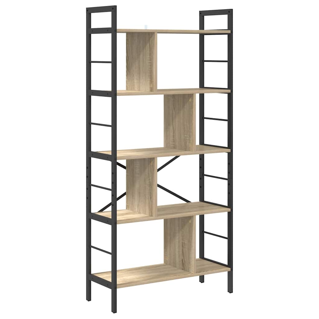 Hyllsystem 9 nivåer 75 x 30 x 156 cm Konstruerat trä Sonoma-ek