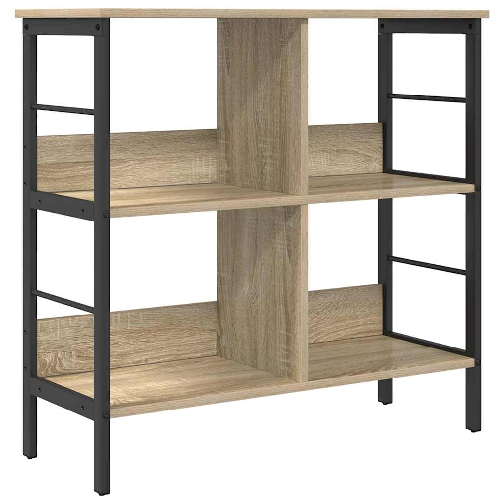 Hyllsystem 4 nivåer 82 x 32 x 79 cm Konstruerat trä Sonoma-ek