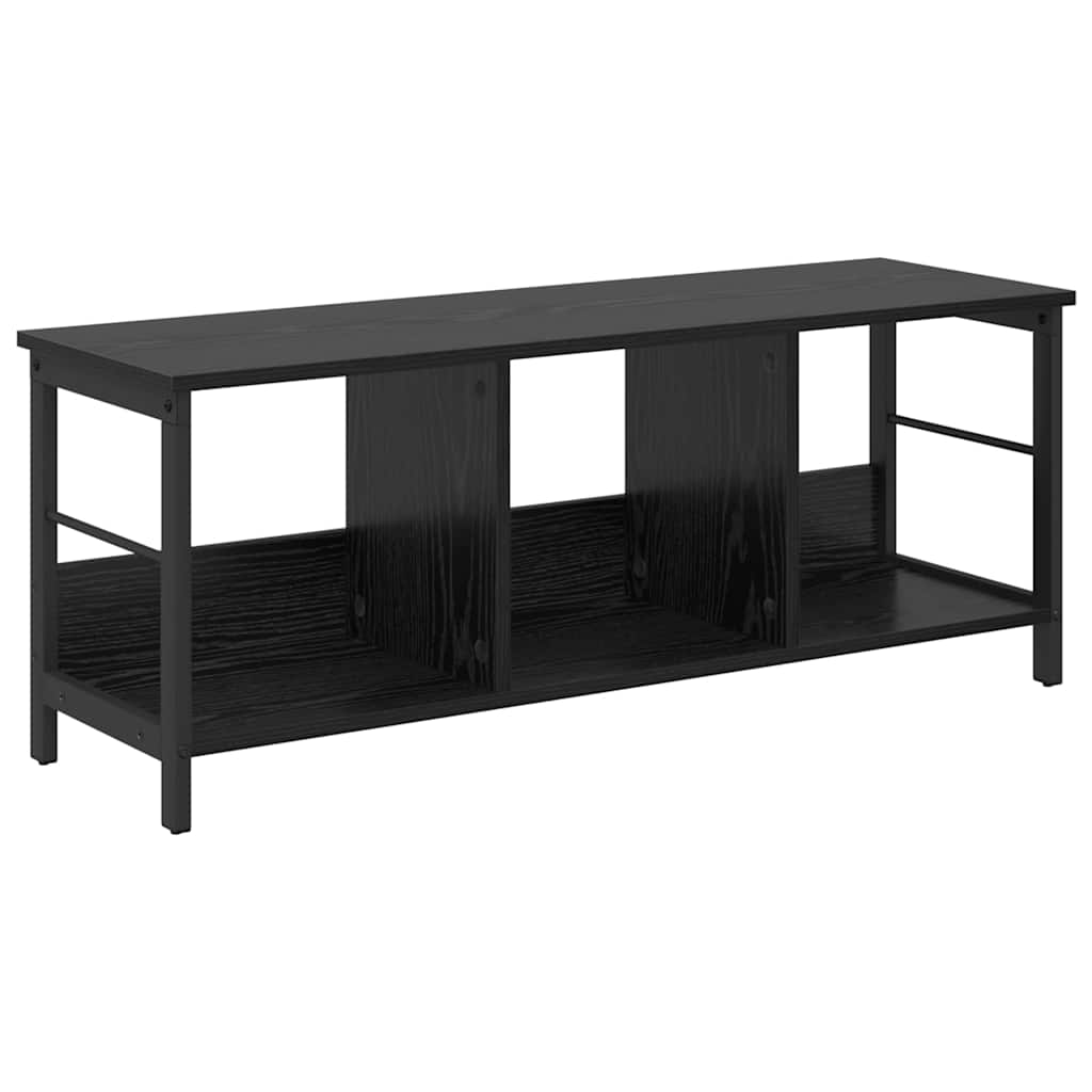 Hyllsystem 3 nivåer 102 x 32 x 40,5 cm Konstruerat trä Svart Ek