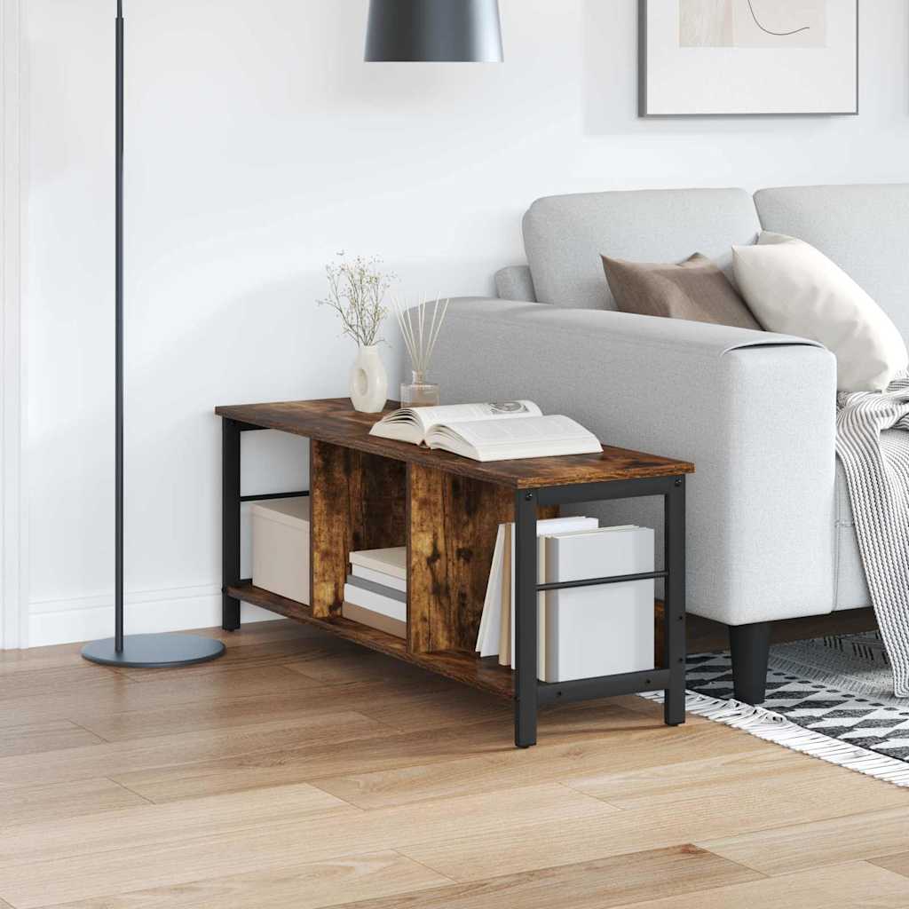 Hyllsystem 3 nivåer 102 x 32 x 40,5 cm Konstruerat trä Rökt ek