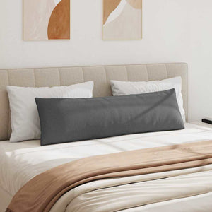 Sofakuddar 2 pcs Mörkgrå 145 x 40 cm tyg