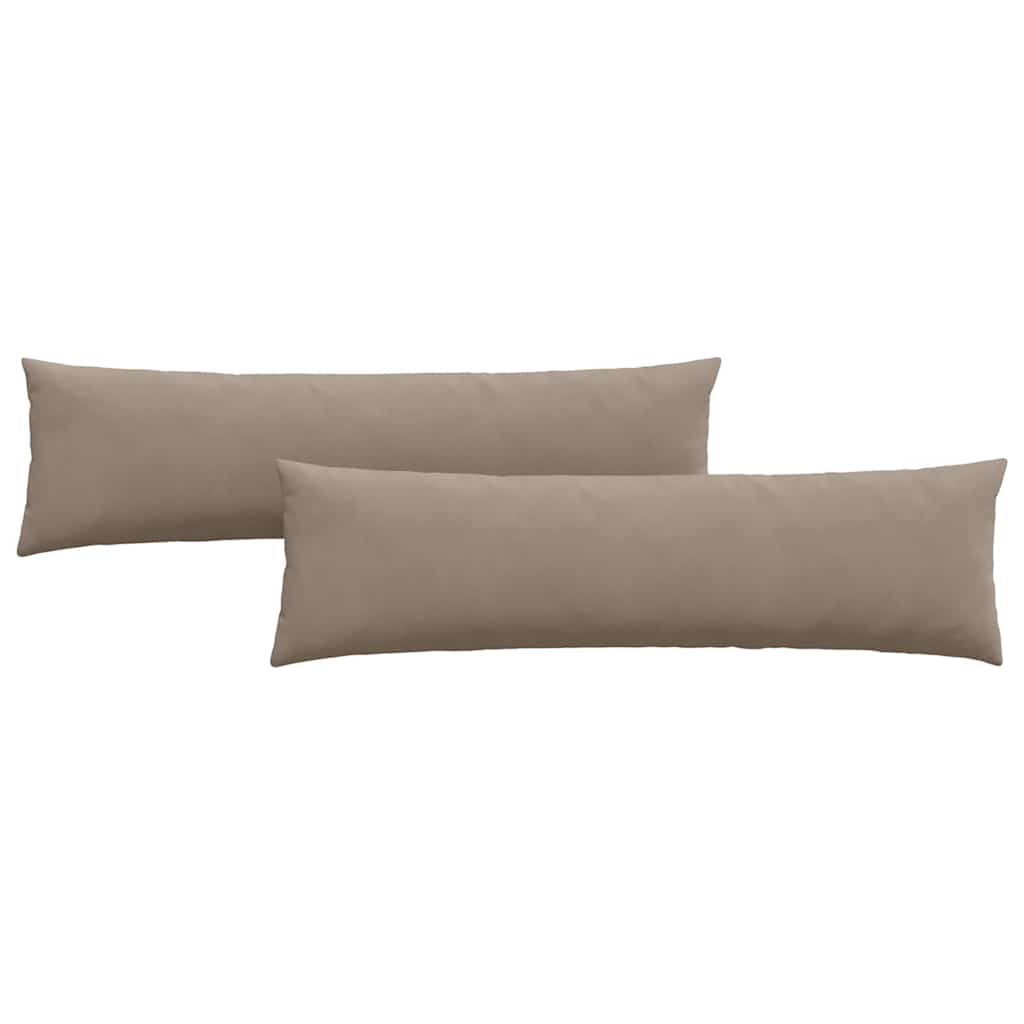 Sofakuddar 2 pcs Taupe 145 x 40 cm tyg