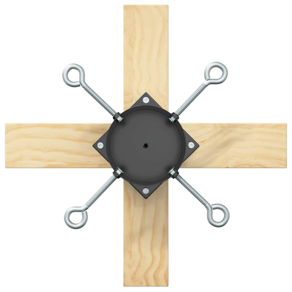 Julgranställ 1.73 Svart 50 x 50 x 16 cm Massiv furu