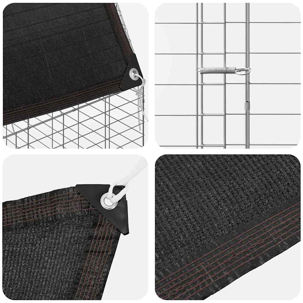 Hönshus 2 pcs Silver 600 x 100 x 210 cm Galvaniserat Stål