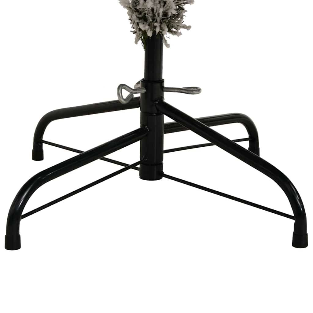 Konstgjord julgran Grön och Vit 240 cm PVC och metall