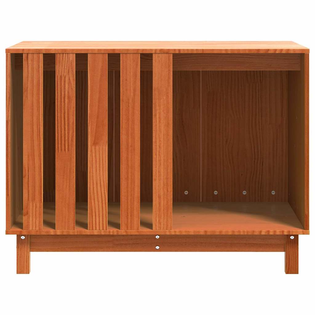 Hundhus med lagring Vaxbrun 90 x 60 x 67 cm Massiv furu