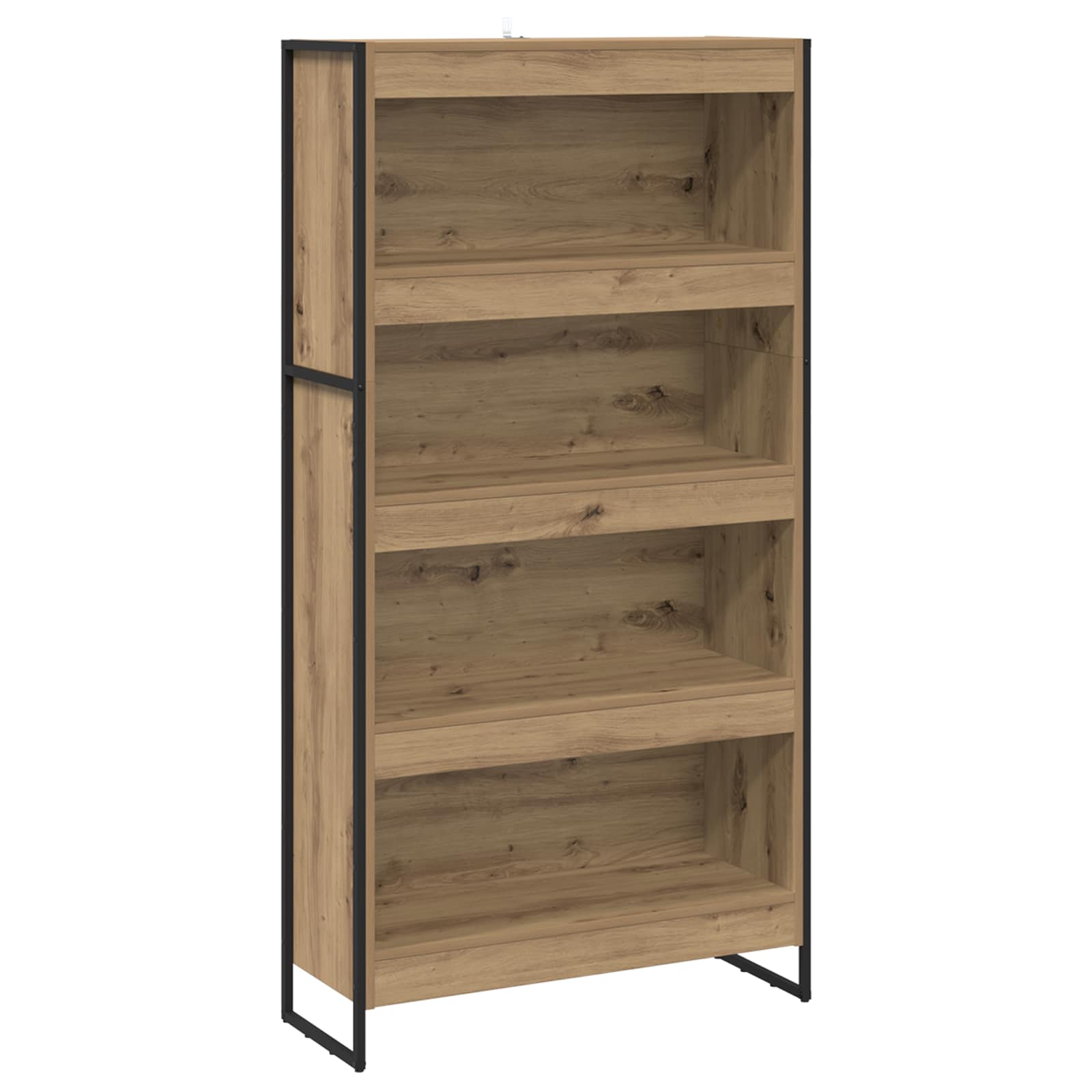 Bokskåp 80 x 30 x 155 cm Konstruerat trä Artisan Ek