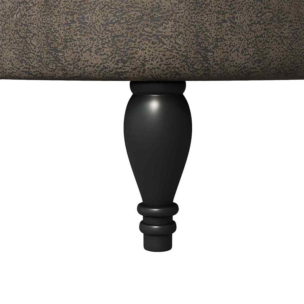 Slipperfåtölj Mörkgrå 56,5 x 70 x 110 cm Faux Mockaläder